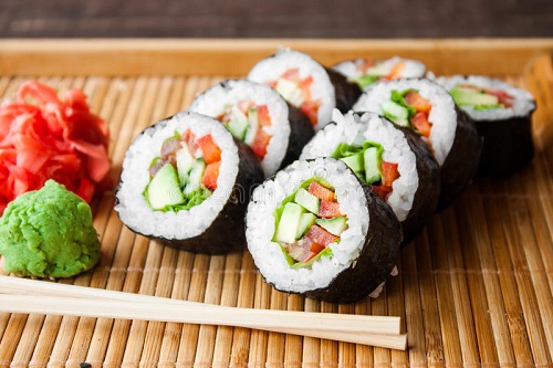 sushi vegetariano casero