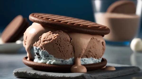 sndwich de helado de chocolate
